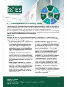 ICC Leading World in Building Safety Oceania Flyer