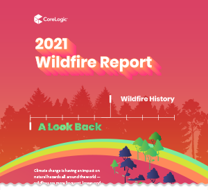 Top part of CoreLogic Wildfire Report Infographic