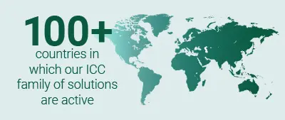 100+ countries in which our ICC family of solutions are active