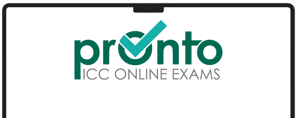 Pronto logo on cropped Laptop screen