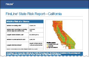 Top part of Verisk California state risk report